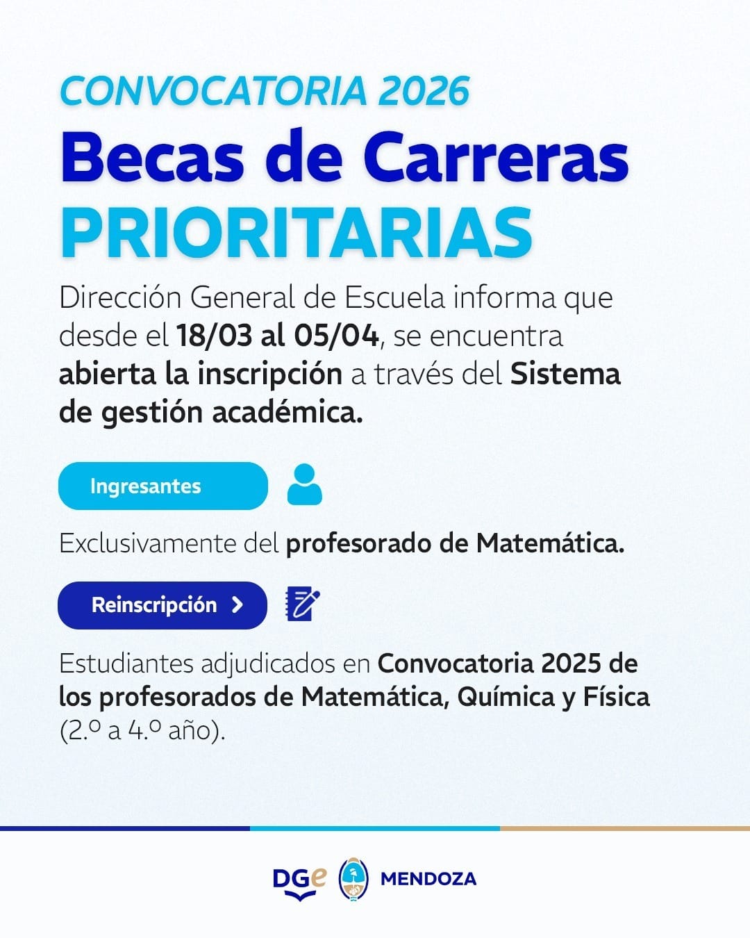 Flyer ampliado de la beca de carreras prioritarias