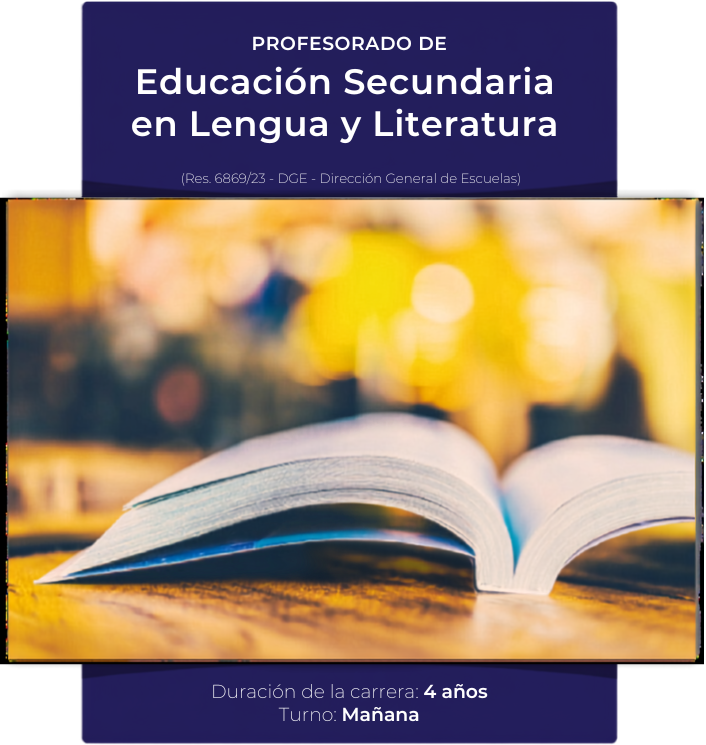 Flyer del Profesorado de Educación Secundaria en Lengua y Literatura