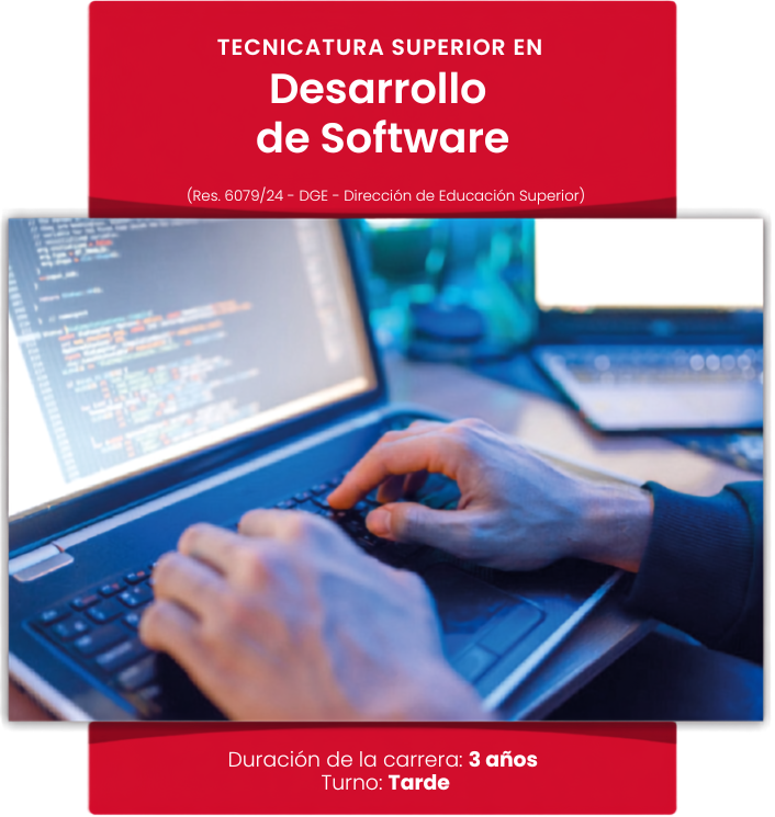 Flyer de la Tecnicatura Superior en Desarrollo de Software